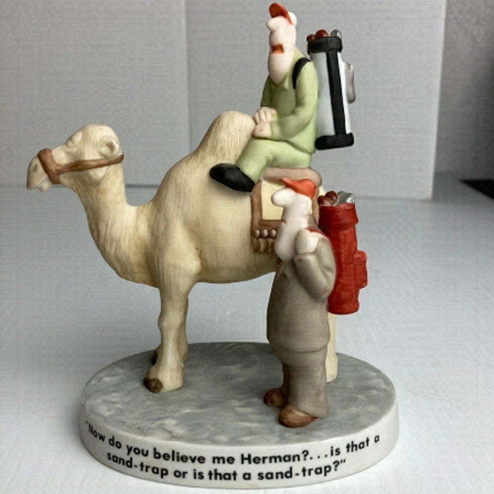 Unger Herman golfing sand trap collectible vintage figure